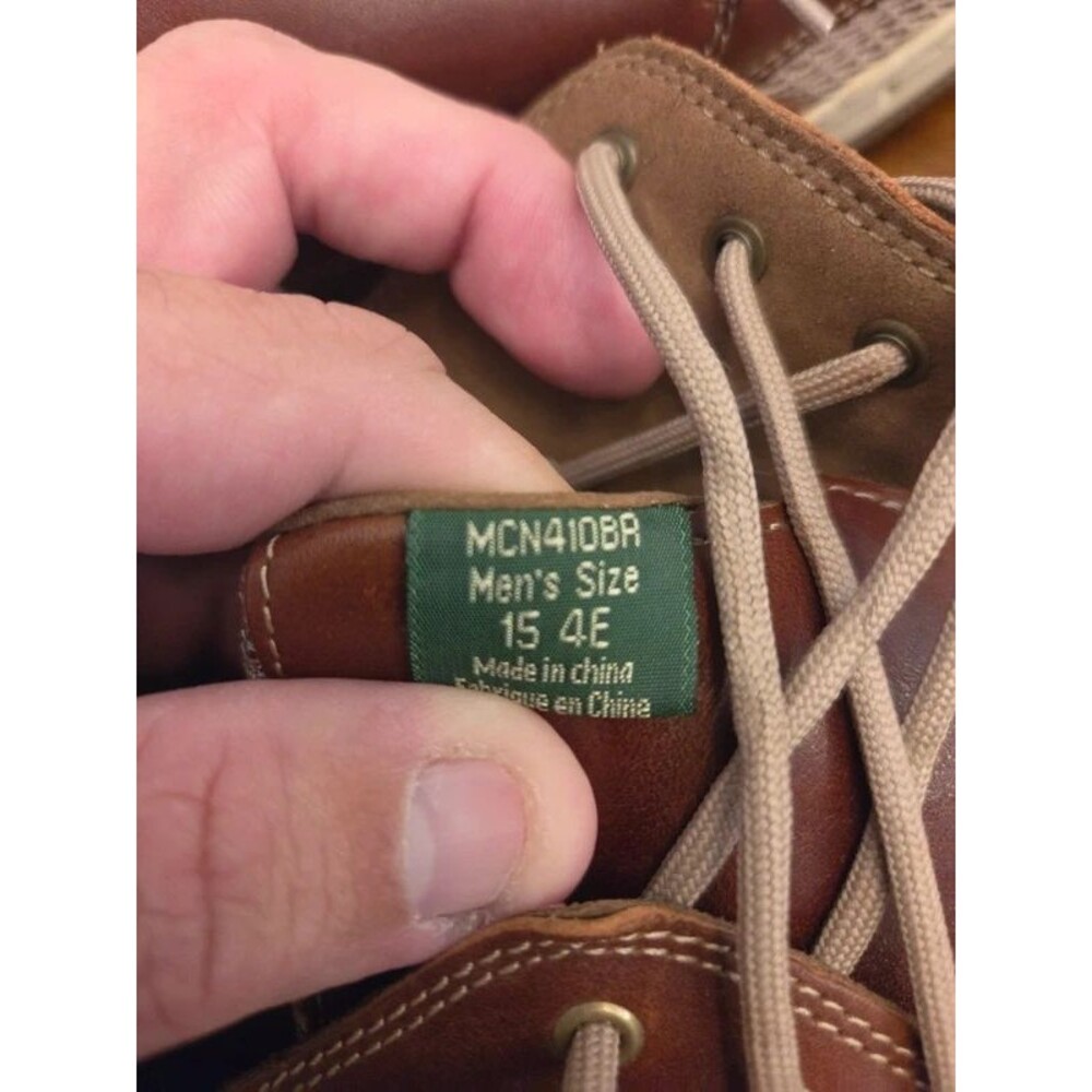 Dunham Captain Men’s Brown Leather Boat Shoes Size 15 4E Extra Wide - Picture 2 of 2